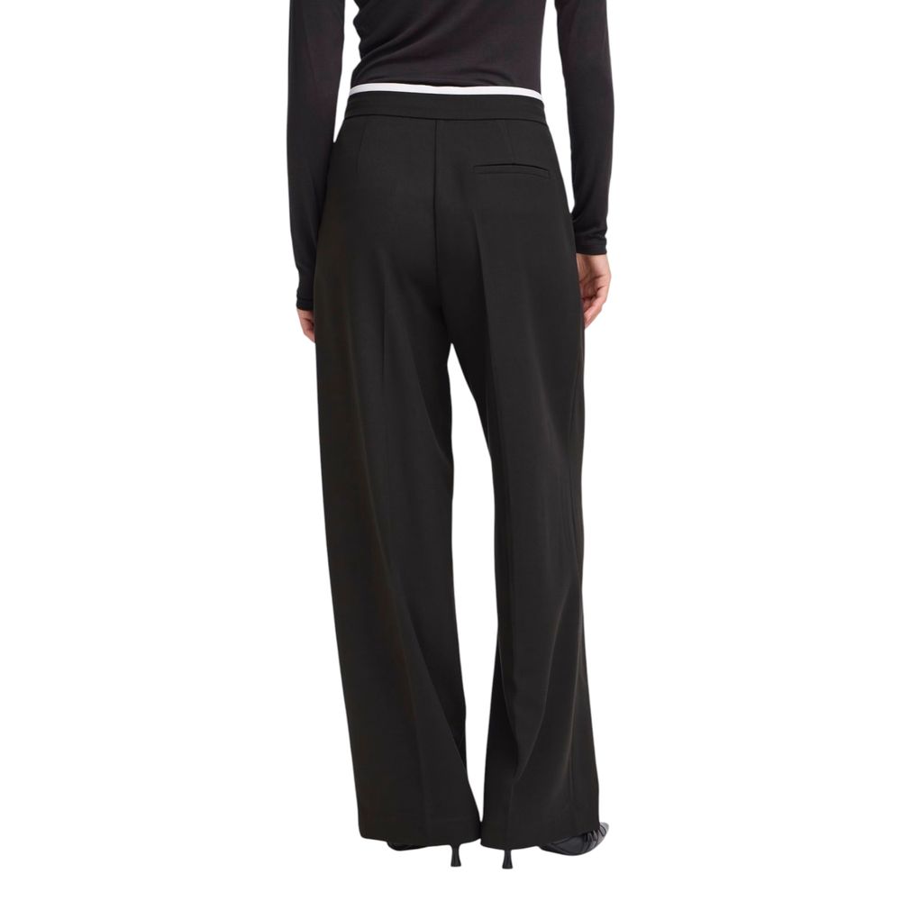 Black Polyester Pants