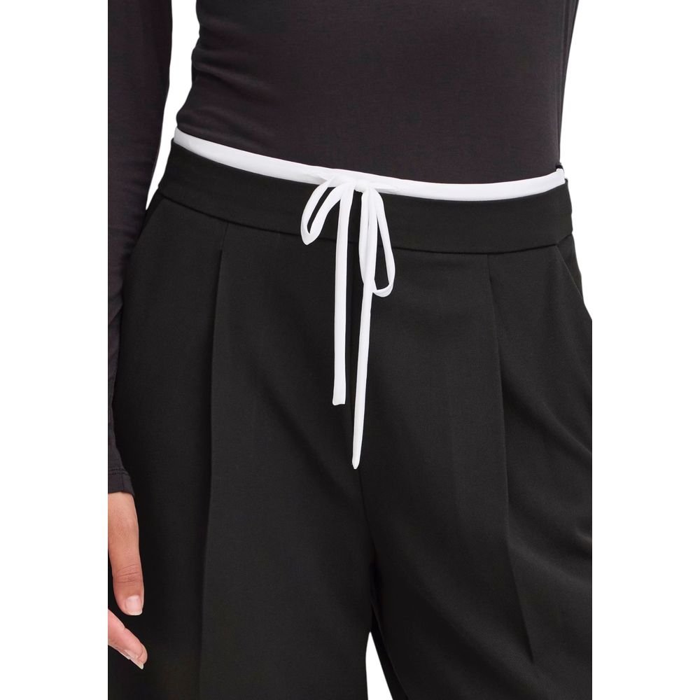 Black Polyester Pants