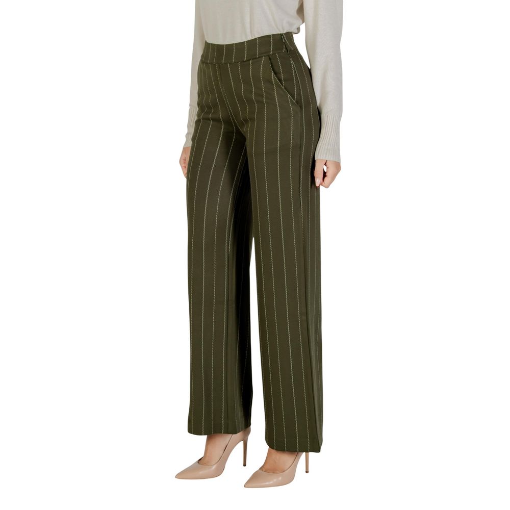 Bicolor Viscose Casual Pants