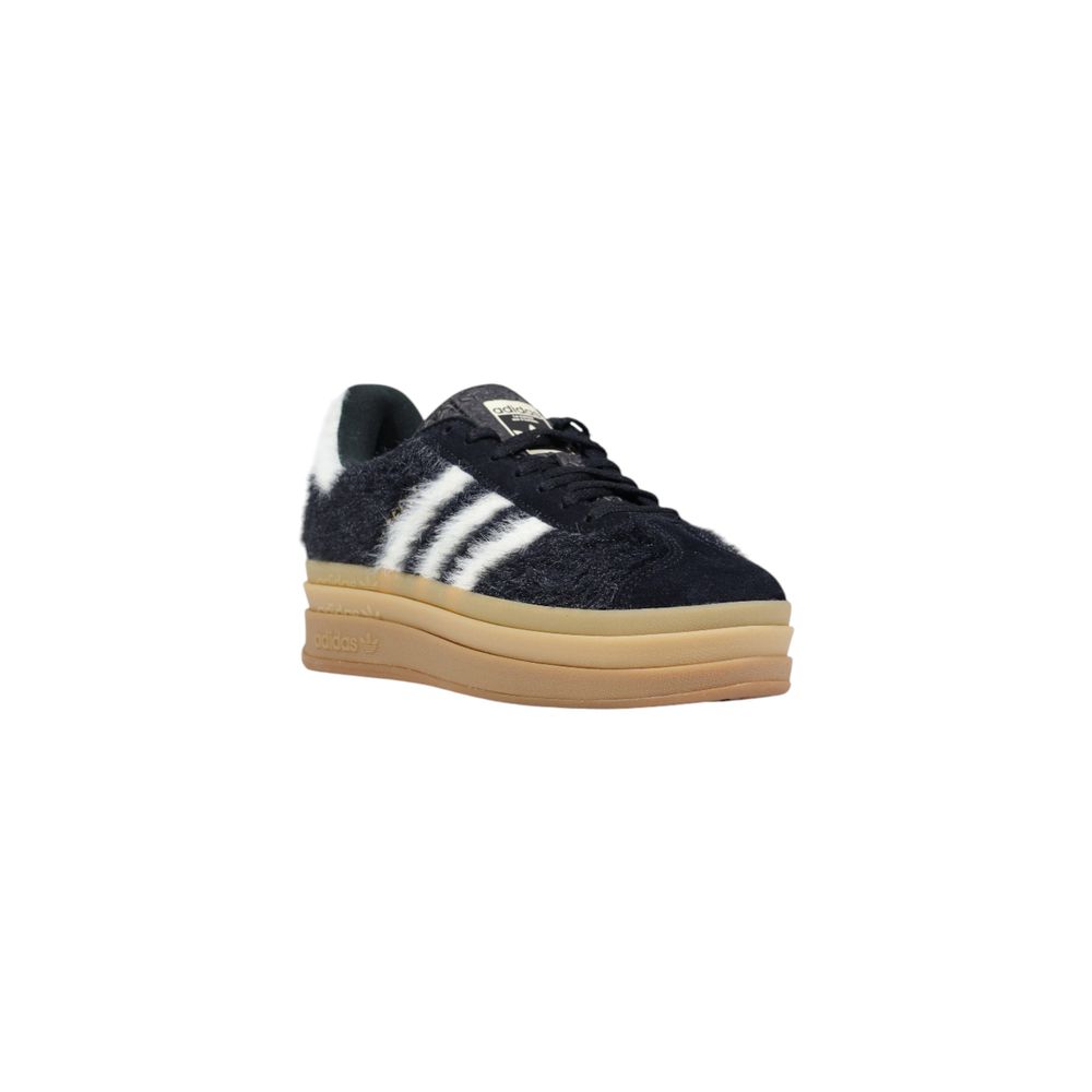 Black Leather Platform Sneakers
