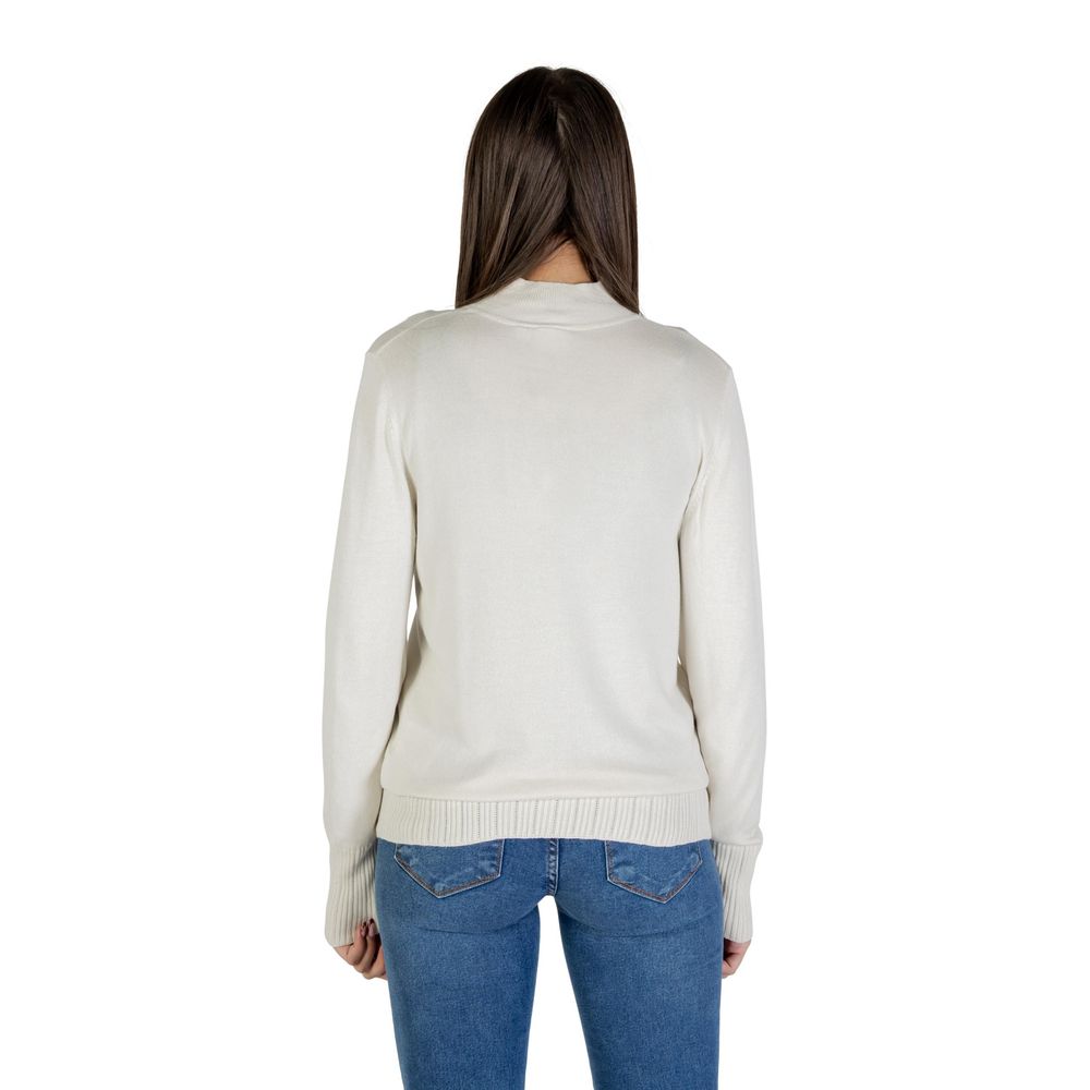 Beige Viscose Turtleneck