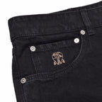 Black Cotton Jeans Denim
