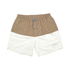 Brown Polyester Swim Shorts