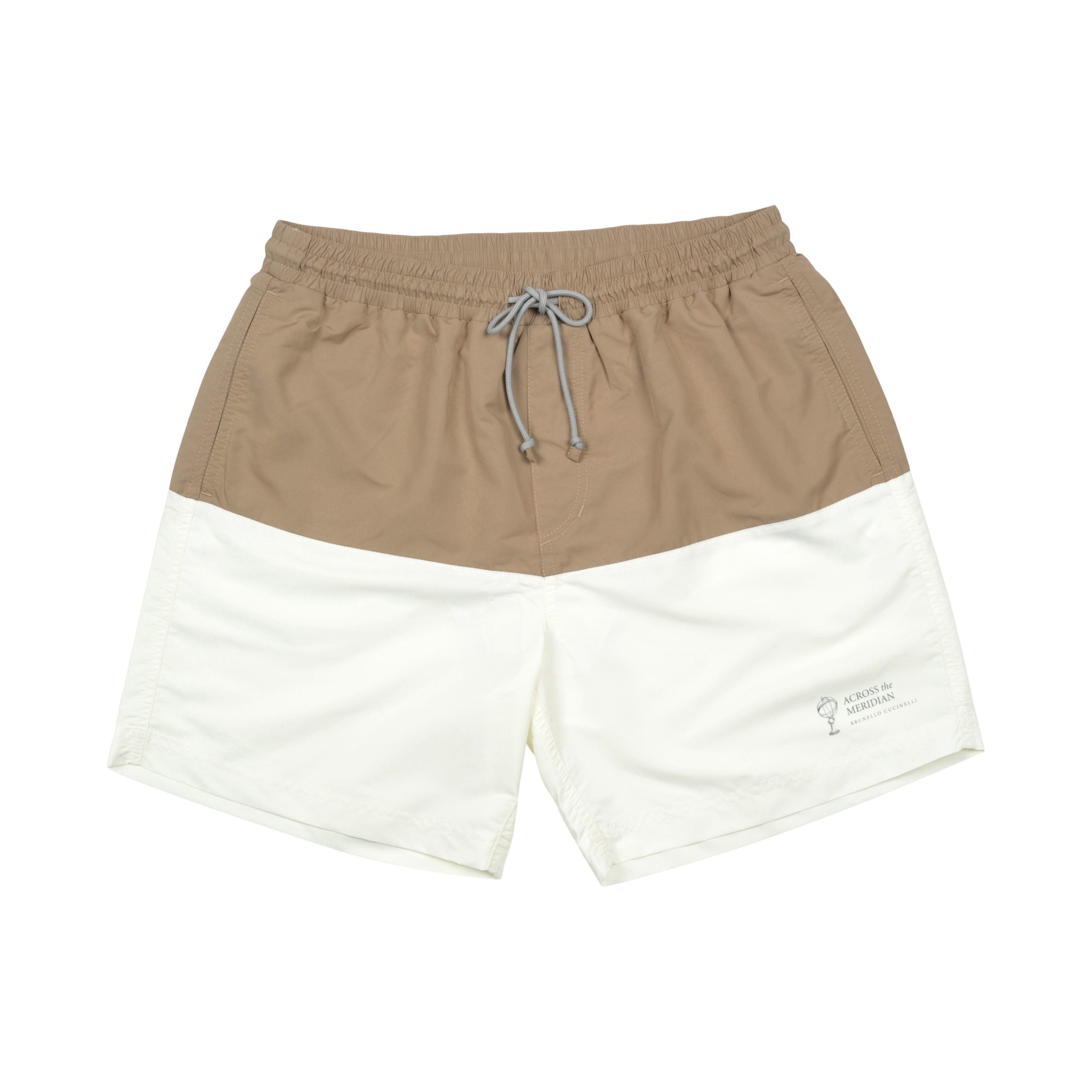 Brown Polyester Swim Shorts