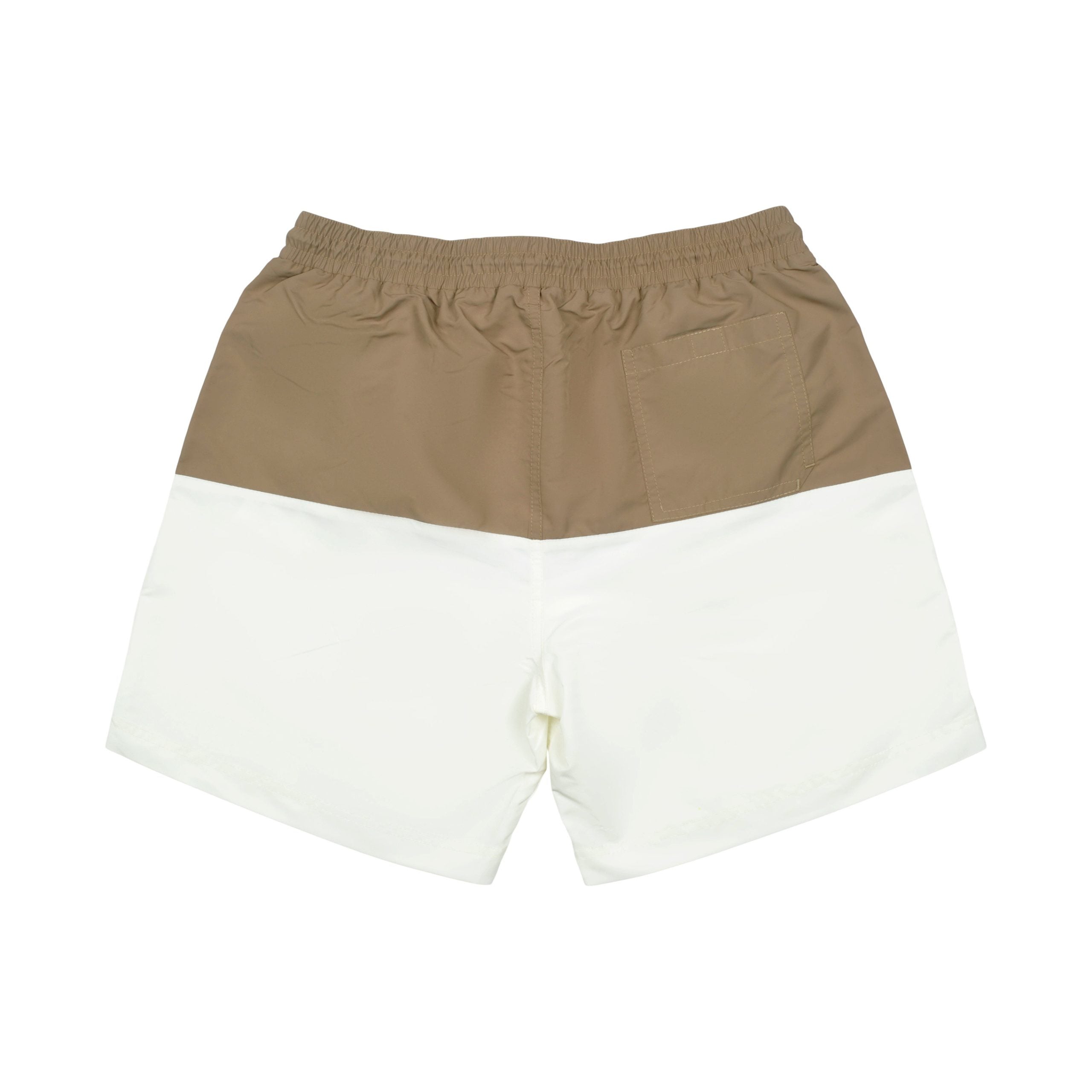 Brown Polyester Swim Shorts