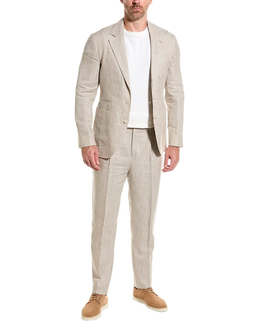 Brown Linen Two-Piece Suit