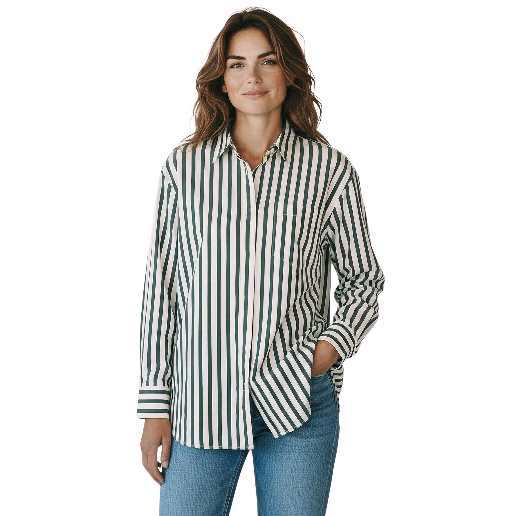 Bicolor Cotton Pattern Shirt