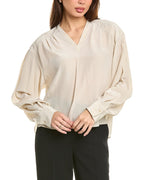 Beige Silk Blouse