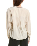 Beige Silk Blouse