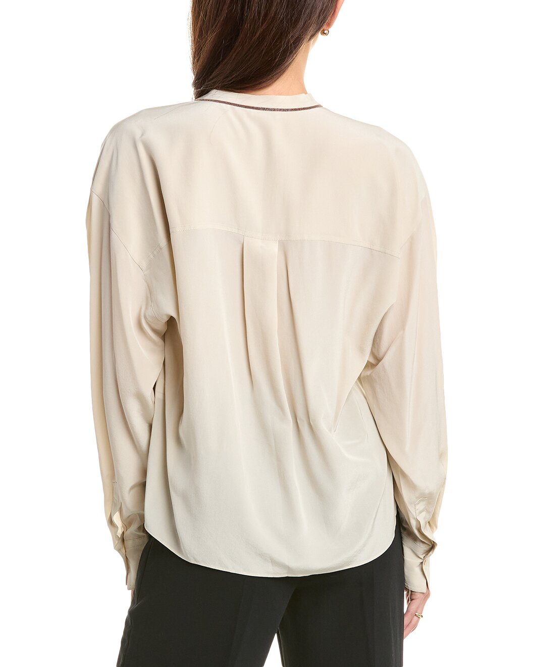 Beige Silk Blouse