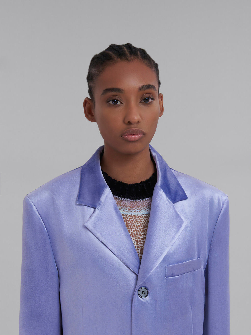 Purple Fibres Jackets And Coat