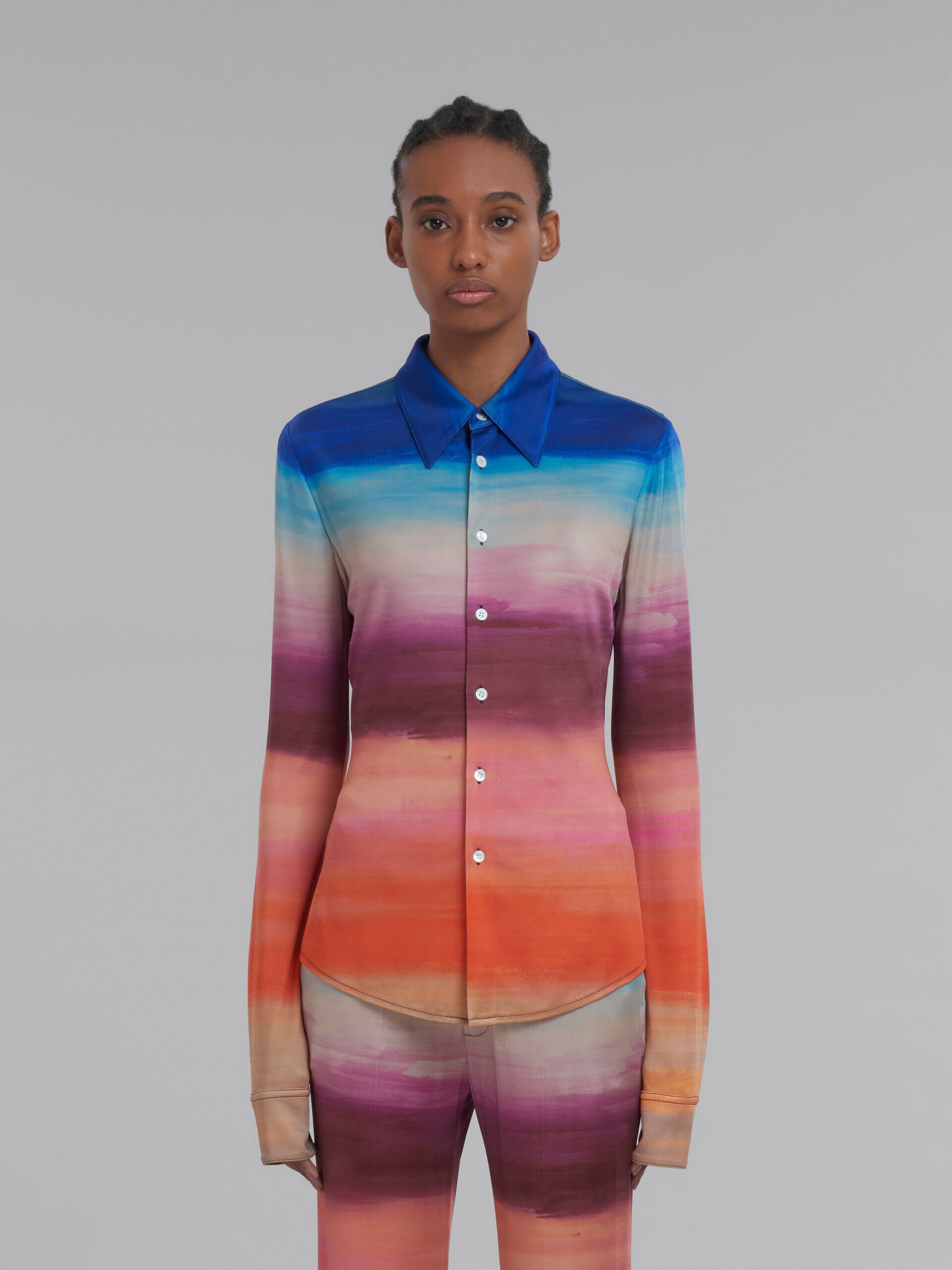 Multicolor Fibres Pattern Shirt