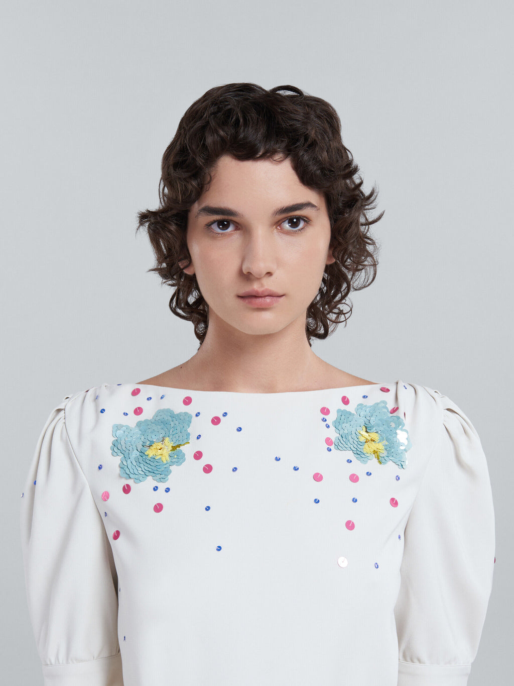 White Fibres Tank Tops