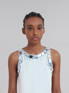 White Fibres Tank Tops