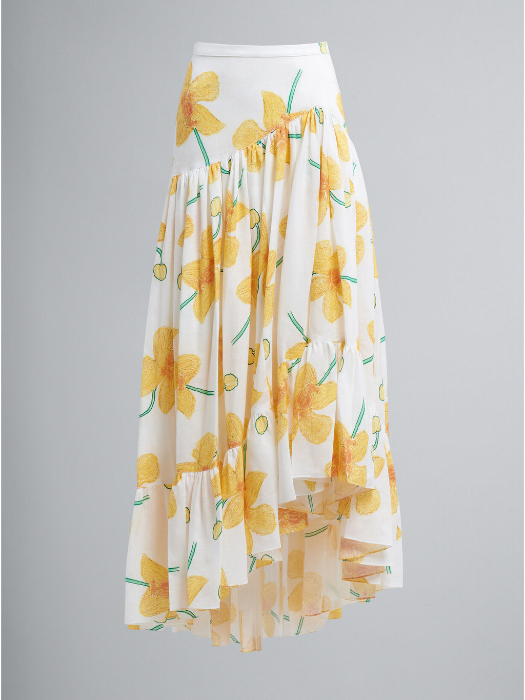 Yellow Fibres Long Skirt