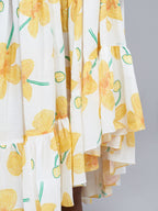 Yellow Fibres Long Skirt