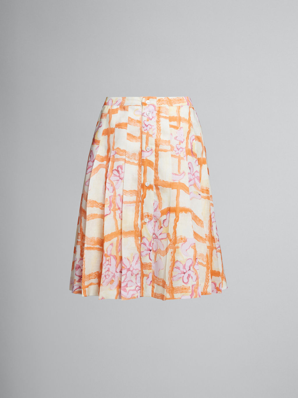 Yellow Fibres Midi Skirt
