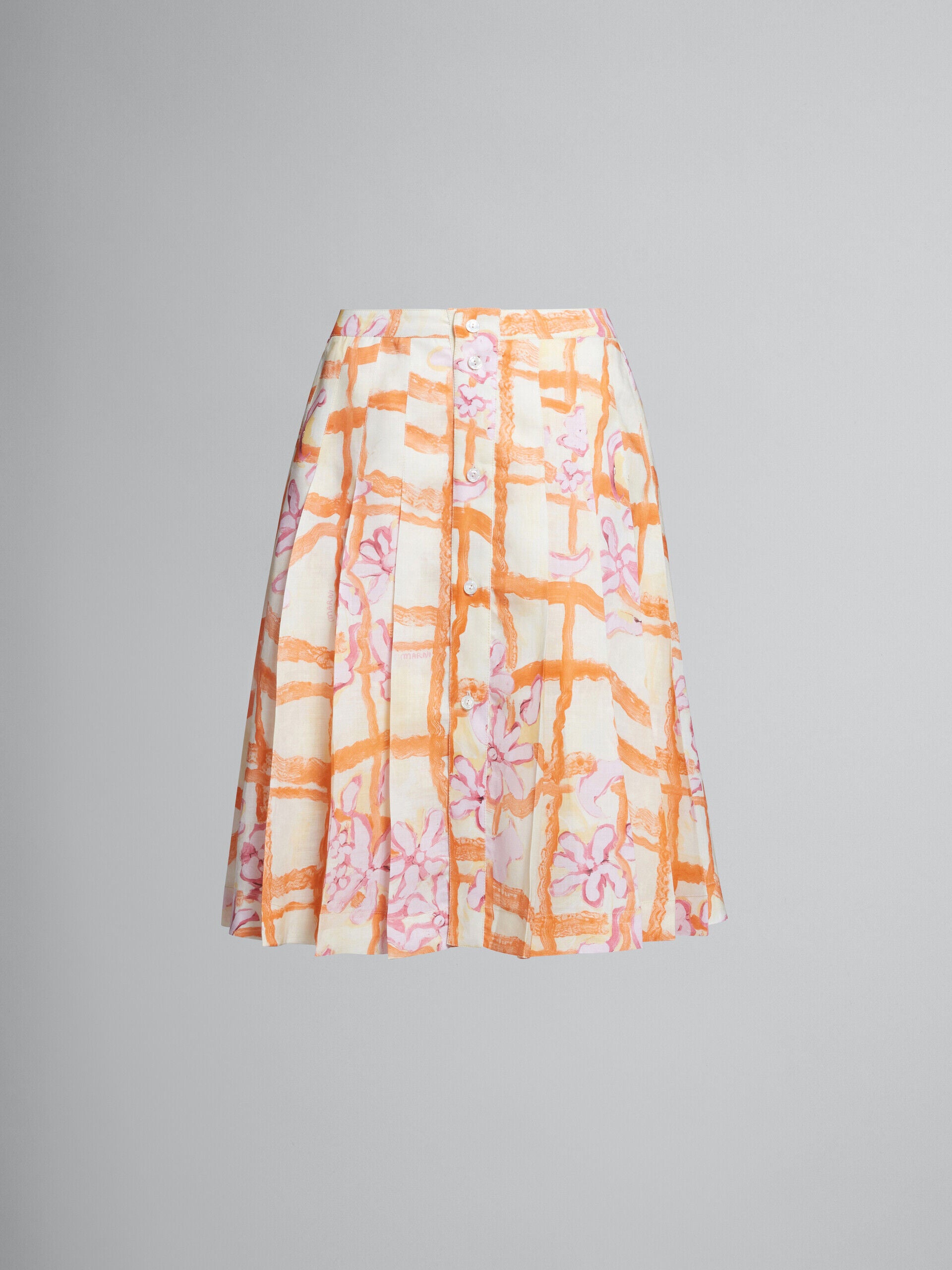 Yellow Fibres Midi Skirt