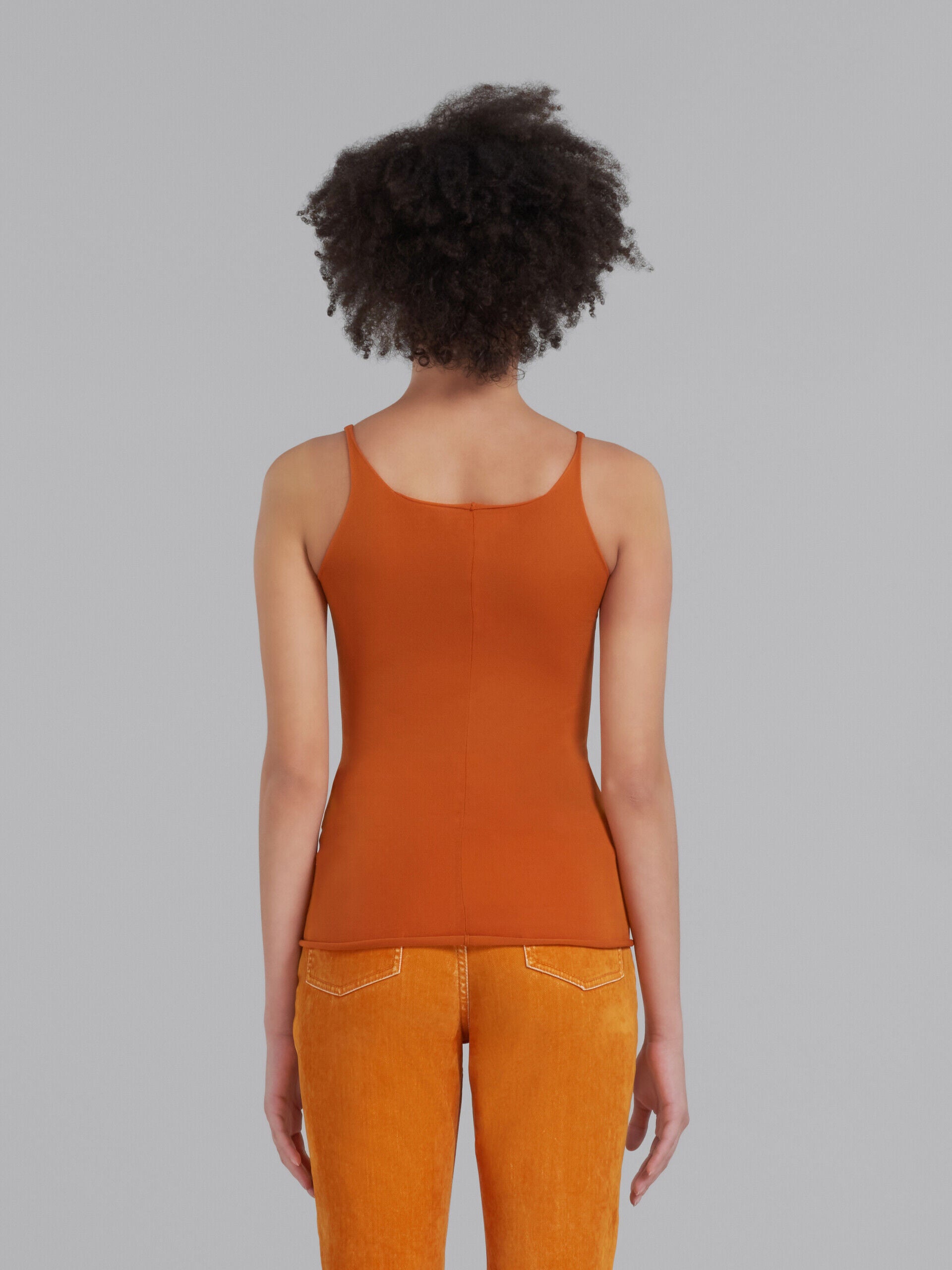 Beige Fibres Tank Tops