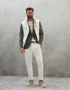White Polyamide Sleveless Jacket