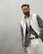 White Polyamide Sleveless Jacket