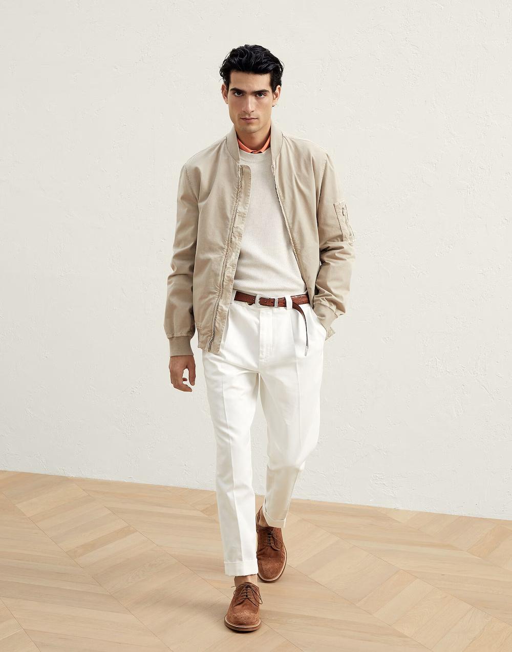 Bicolor Cotton Polo Shirt