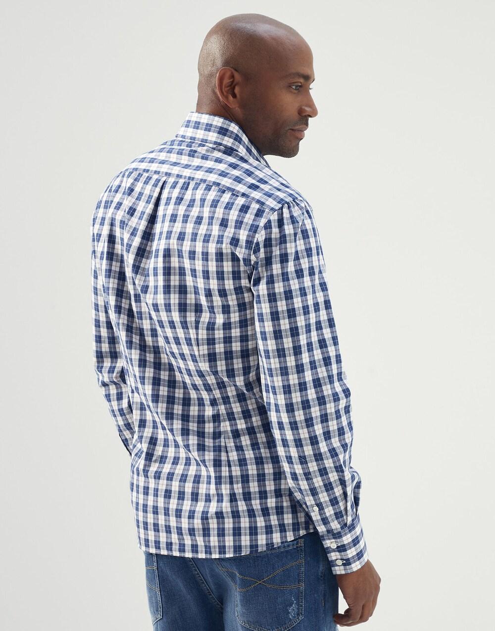Bicolor Cotton Pattern Shirt
