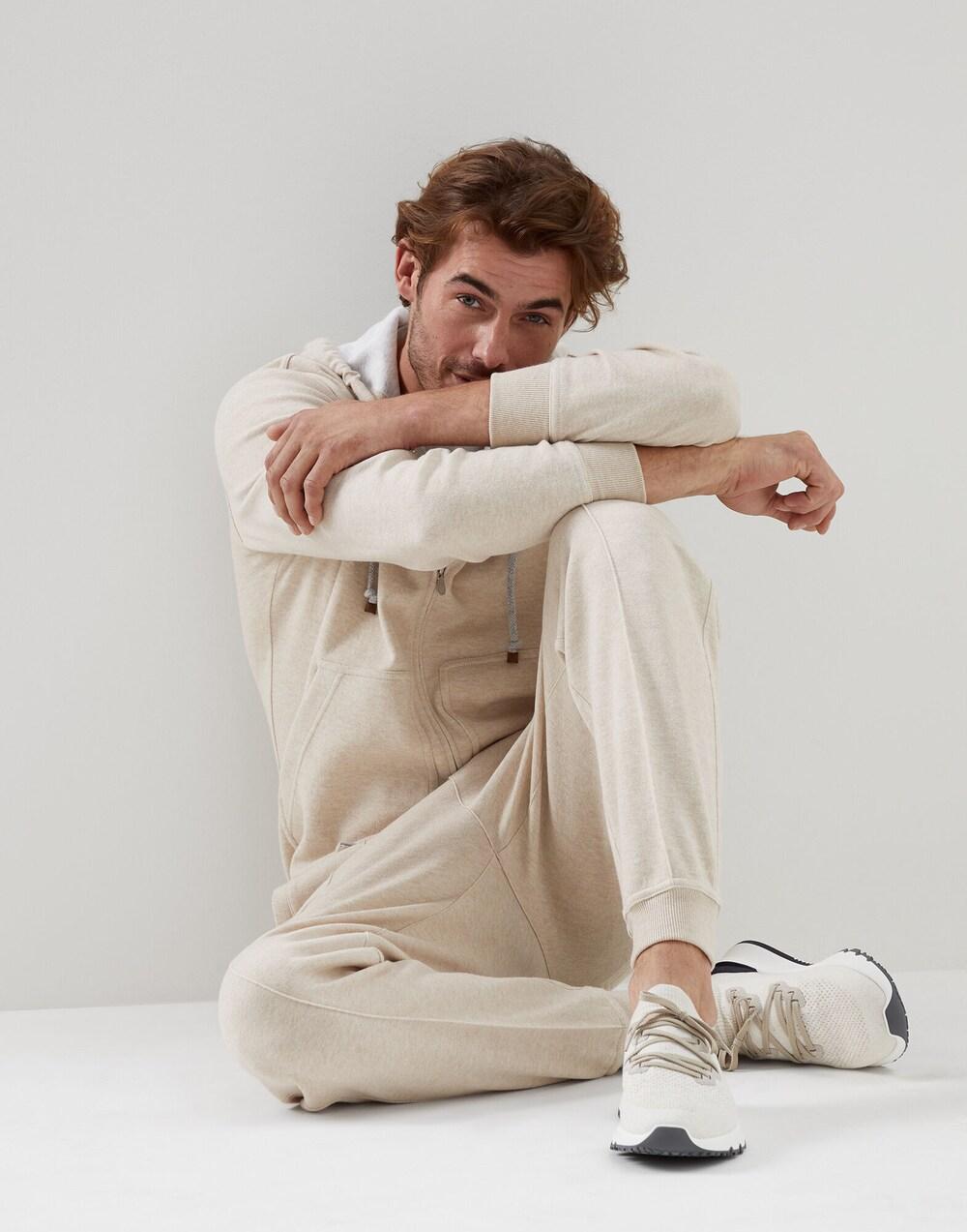 Beige Cashmere Joggers (Workout Pants)