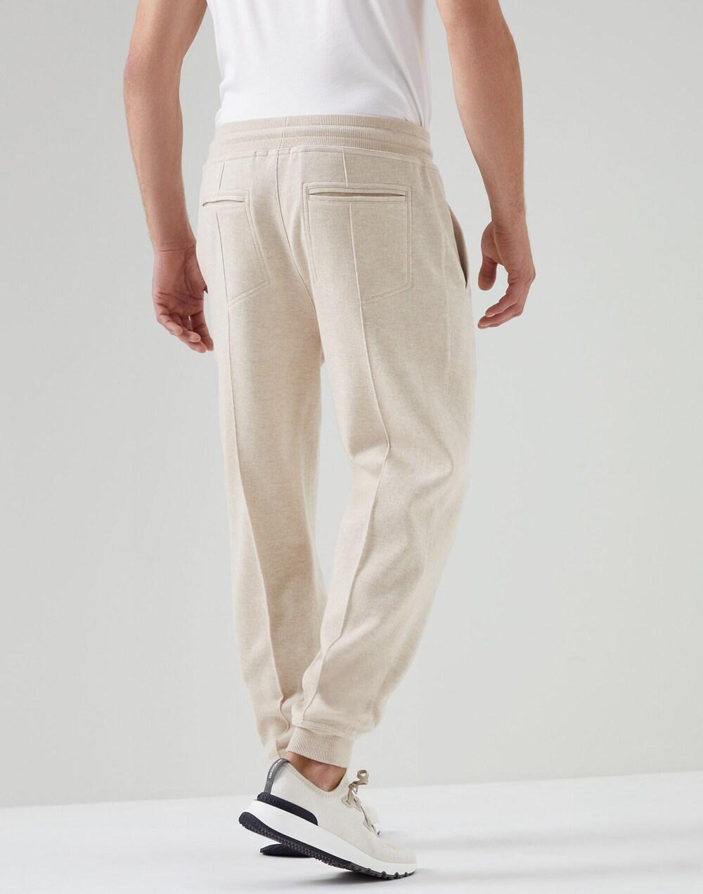 Beige Cashmere Joggers (Workout Pants)