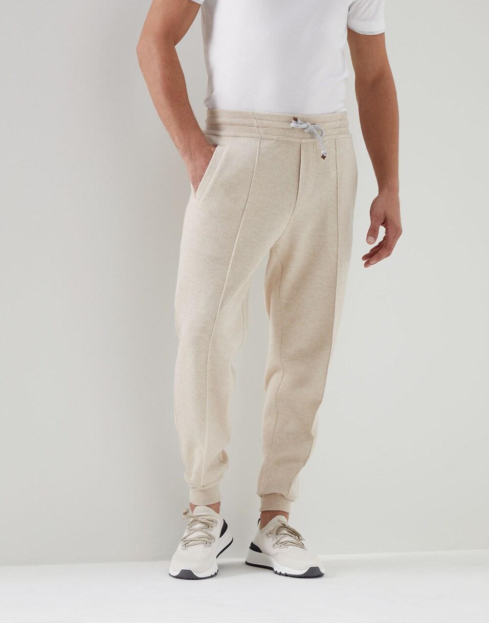 Beige Cashmere Joggers (Workout Pants)