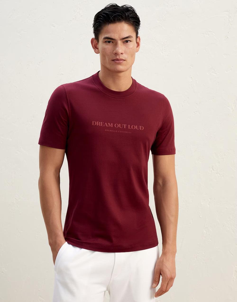Burgundy Cotton T-Shirt