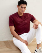 Burgundy Cotton T-Shirt