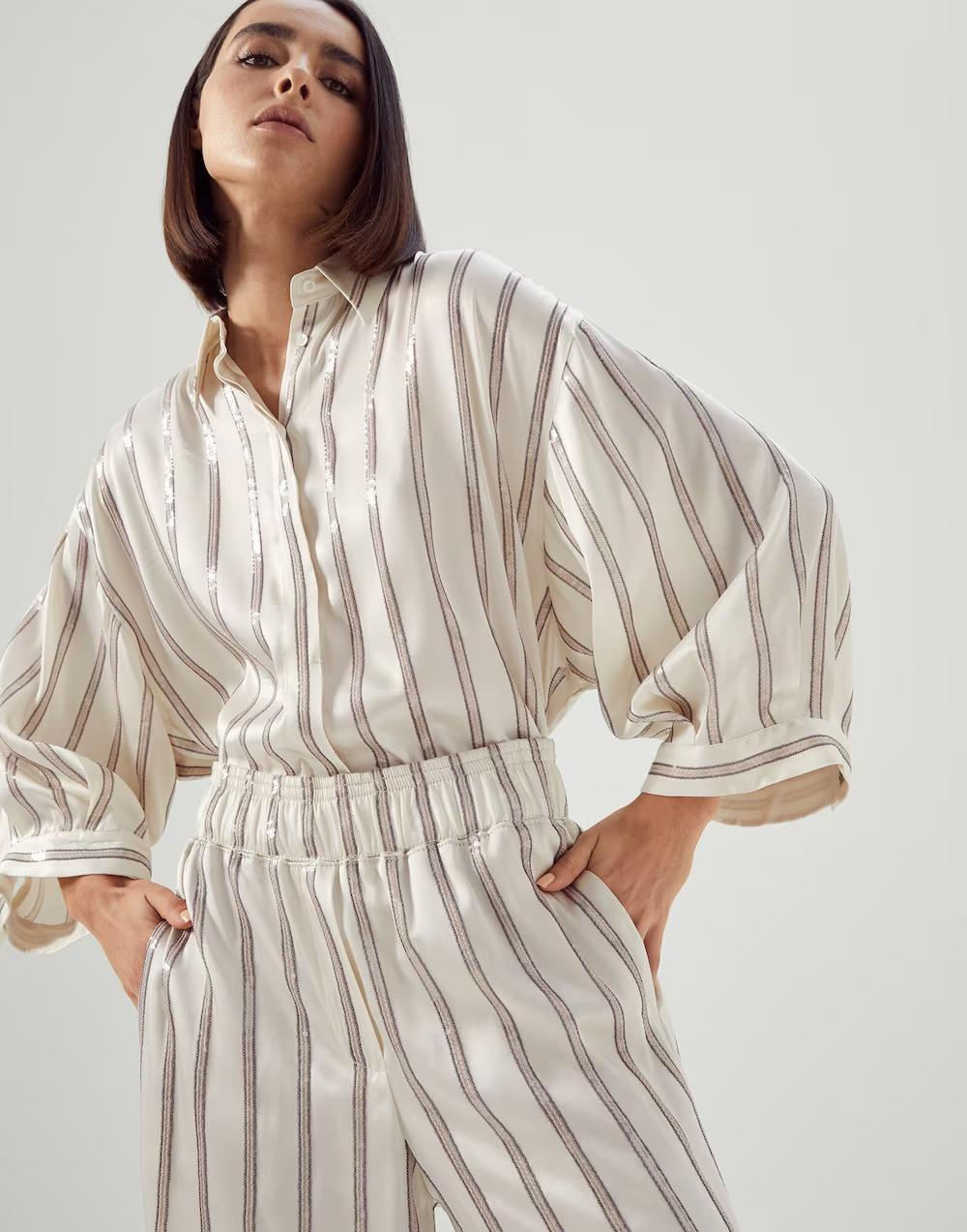 White Acetate Dress Pants