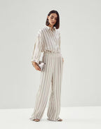 White Acetate Dress Pants