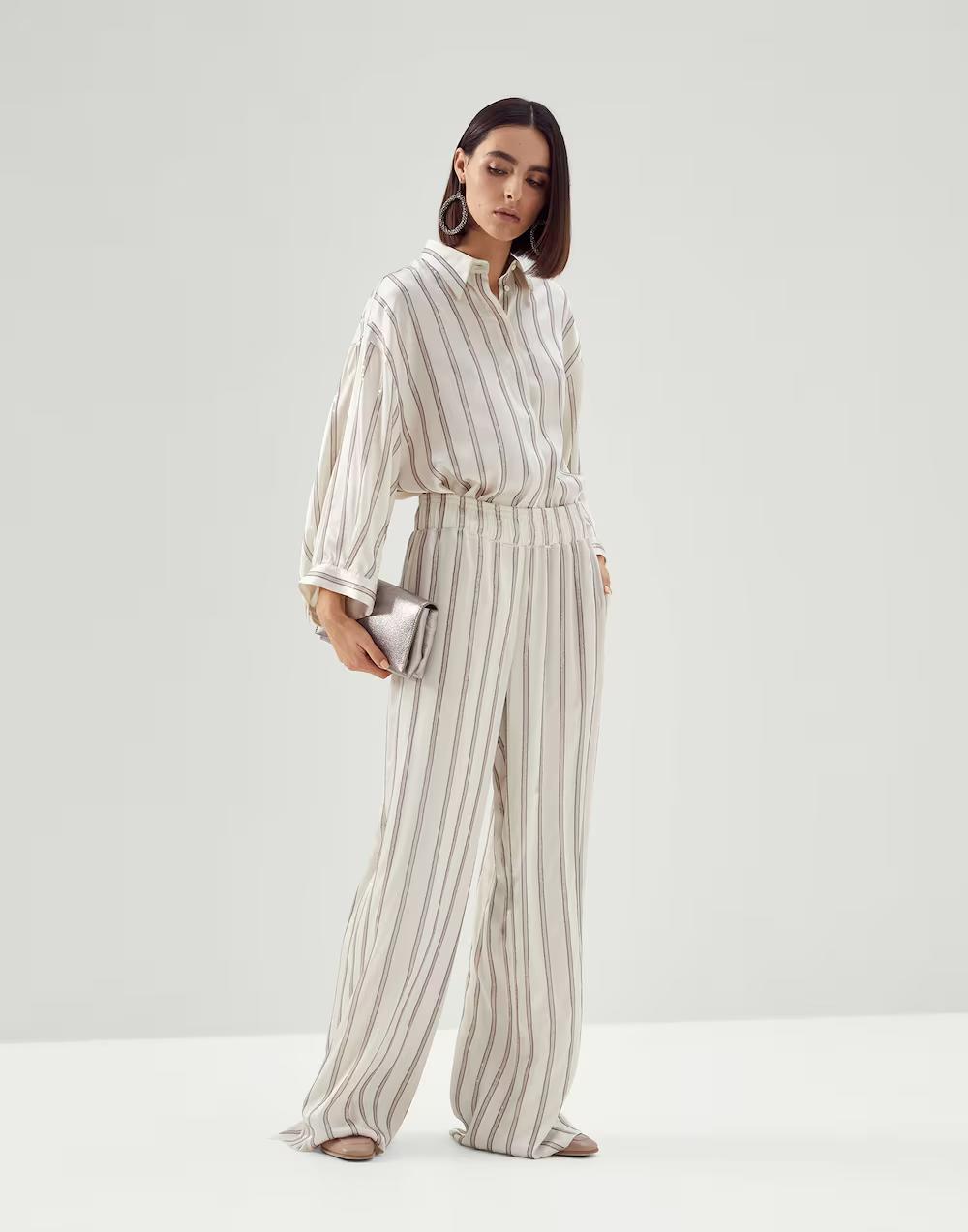 White Acetate Dress Pants