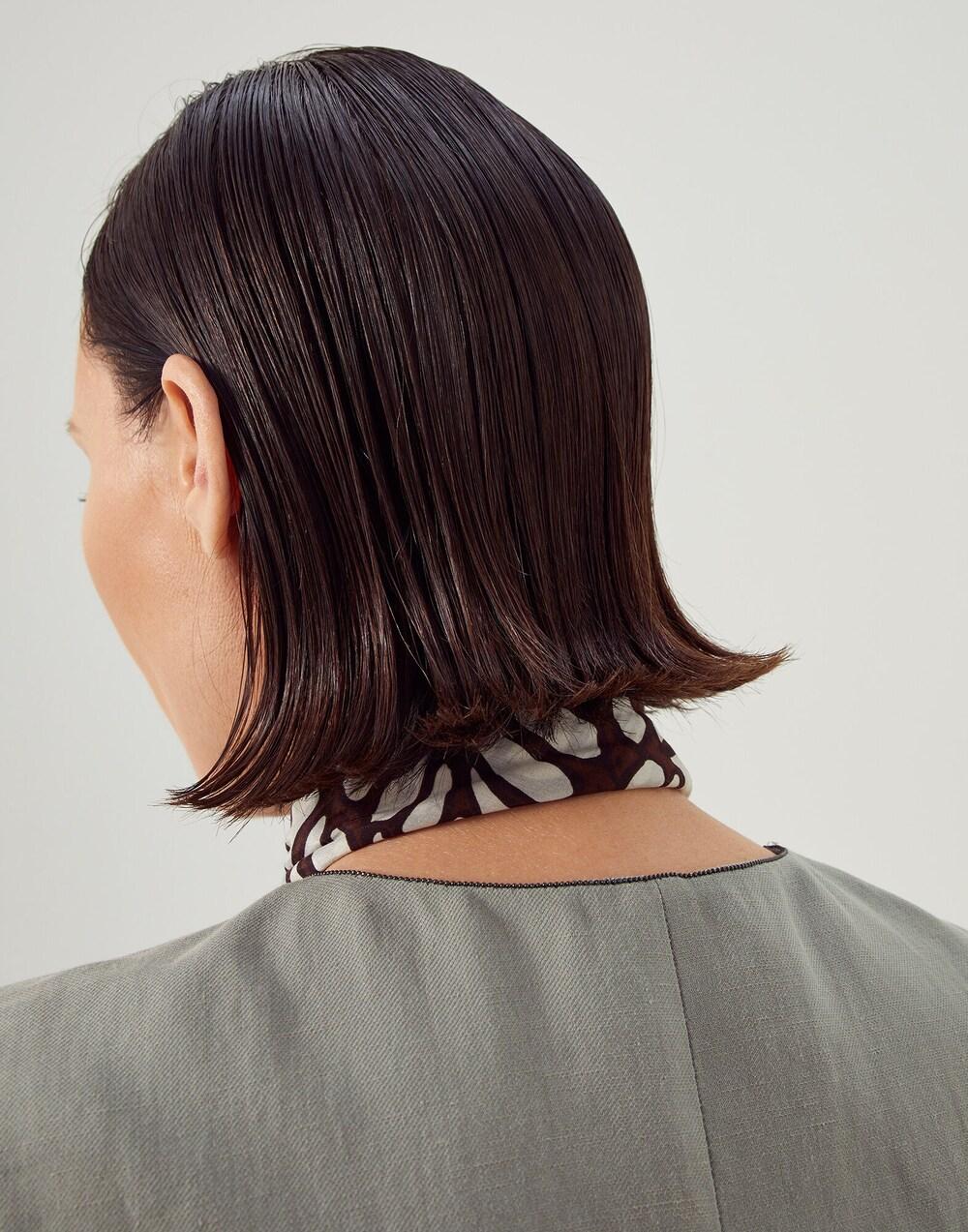 Green Viscose Sleveless Jacket