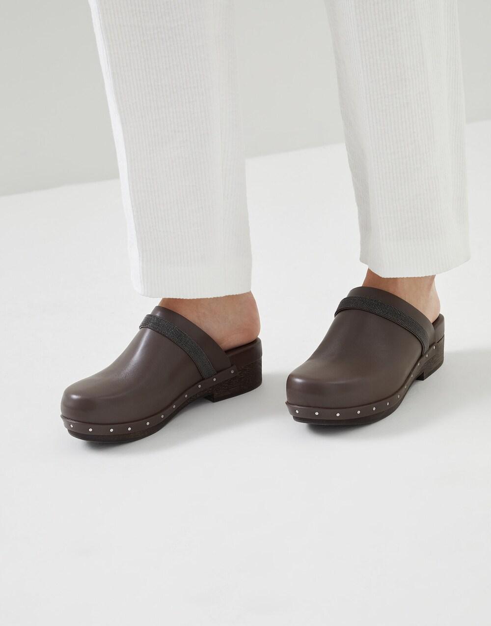 Natural Leather Clogs
