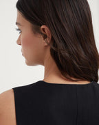 Black Viscose Sleveless Jacket