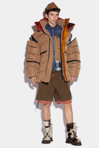 Brown Fibres Full-Length Jacket