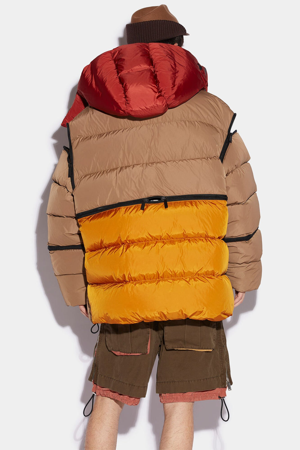 Brown Fibres Full-Length Jacket