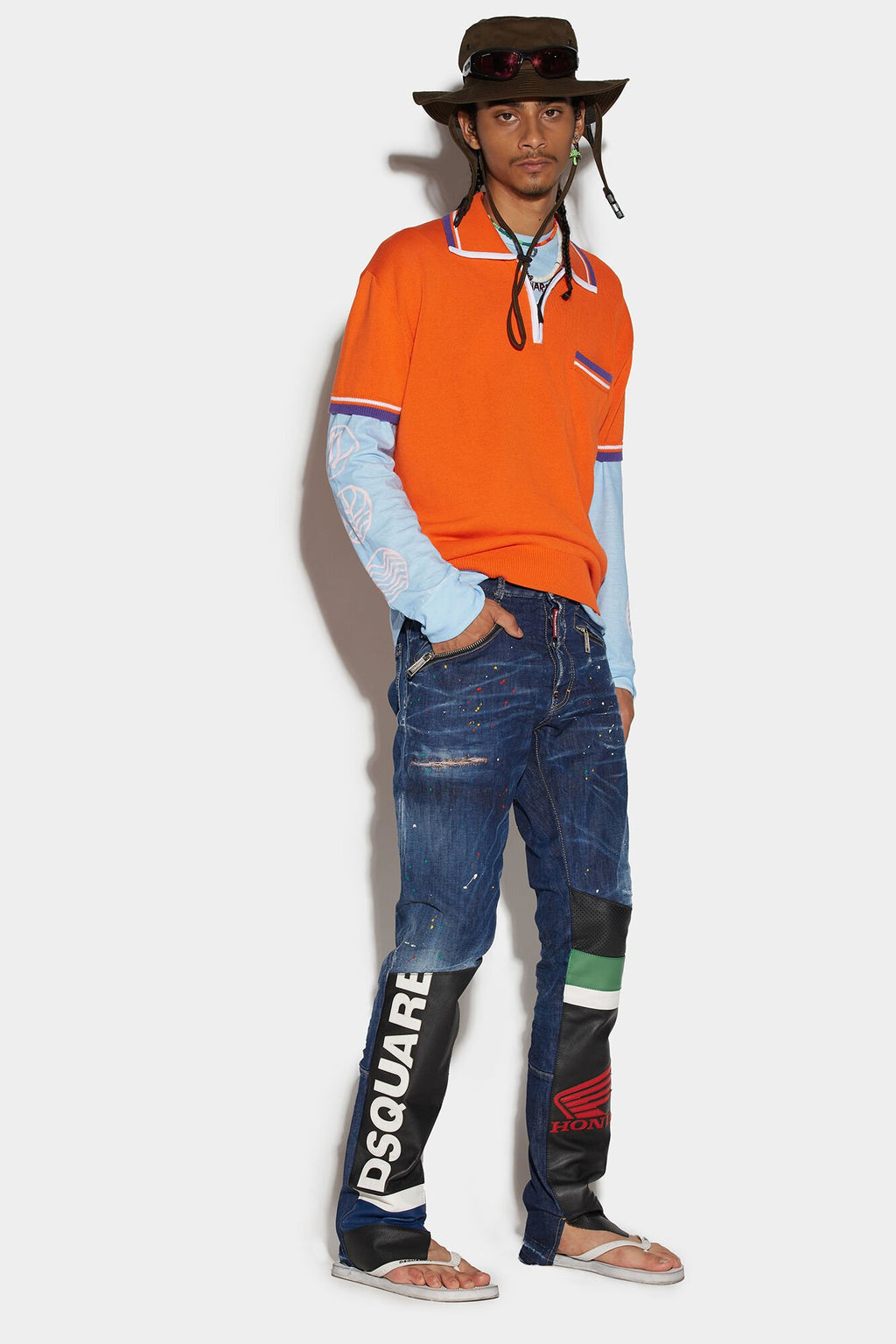 Blue Fibres Straight-Leg Jeans