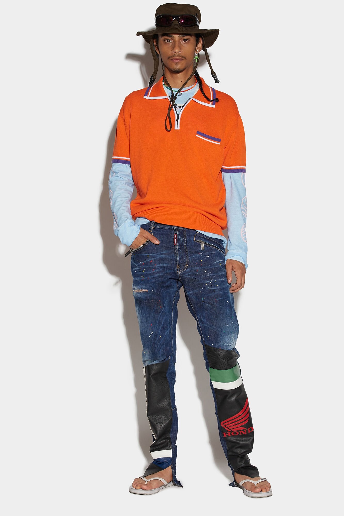 Blue Fibres Straight-Leg Jeans