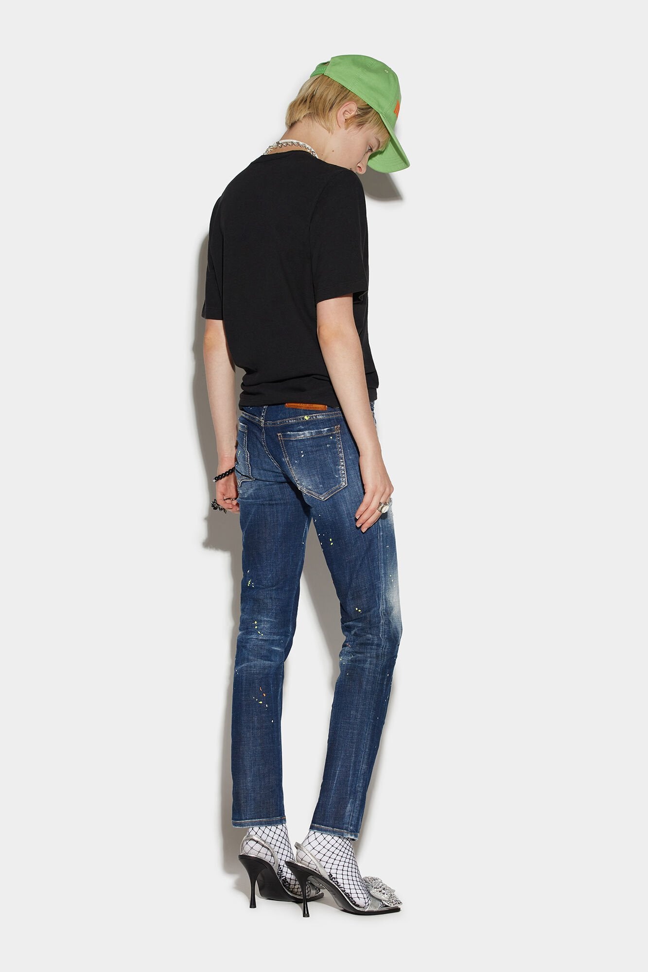 Navy Blue Fibres Skinny Jeans