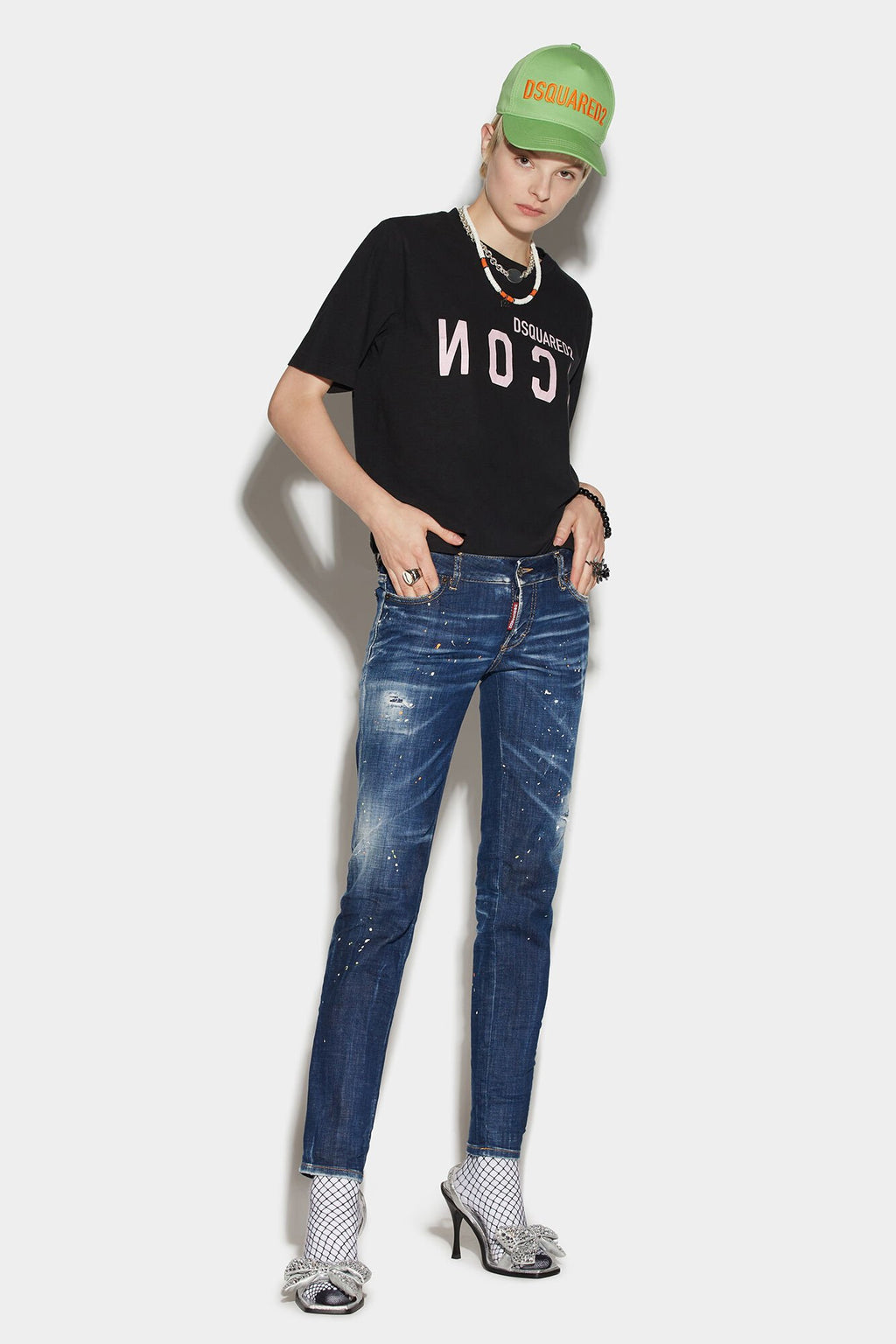 Navy Blue Fibres Skinny Jeans