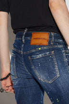 Navy Blue Fibres Skinny Jeans