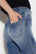 Navy Blue Fibres High-Waisted Jean