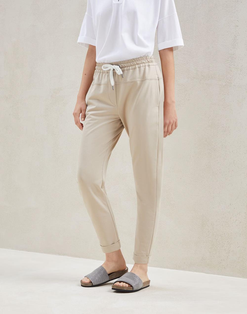 White Cotton Joggers (Workout Pants)