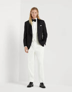 White Silk Sleveless Jacket