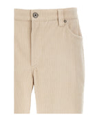 White Cotton Casual Pants