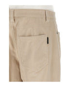 White Cotton Casual Pants